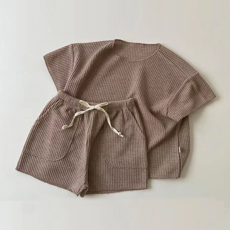 Soft Pullover Short Set