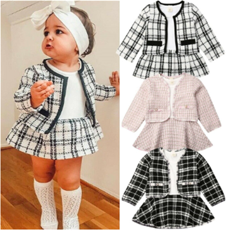 Plaid Jacket Set