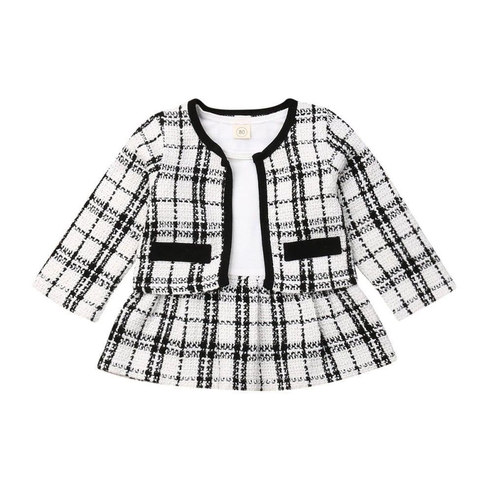 Plaid Jacket Set