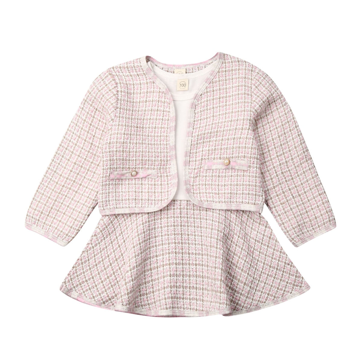 Plaid Jacket Set