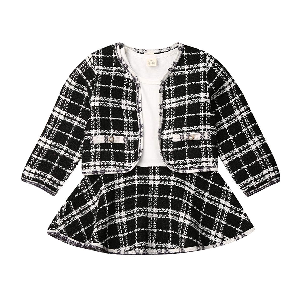 Plaid Jacket Set