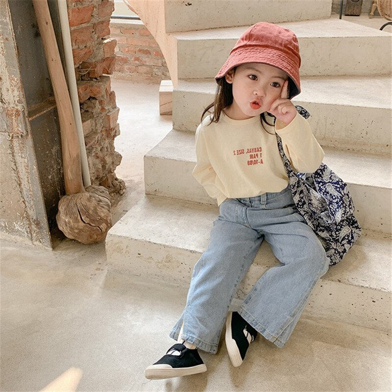Split Denim Pants
