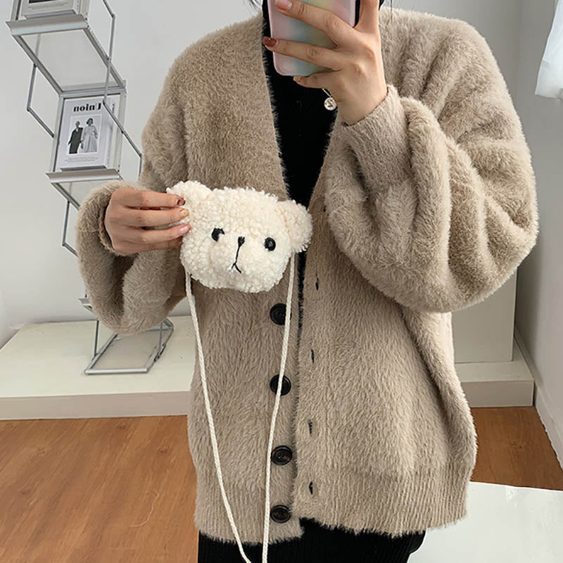 Bear Plush Shoulder Bag