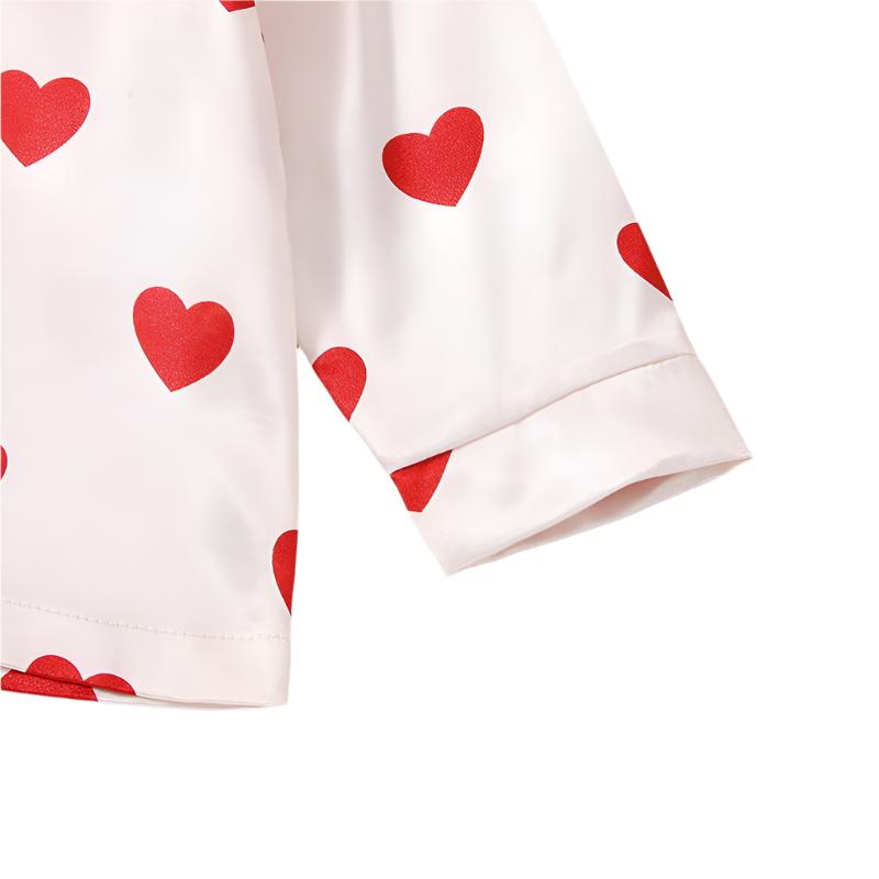 Heart Print Pajama Set