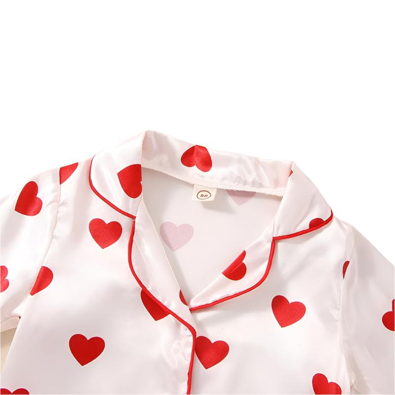 Heart Print Pajama Set