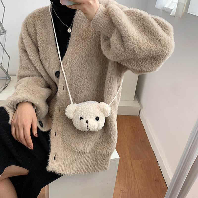 Bear Plush Shoulder Bag