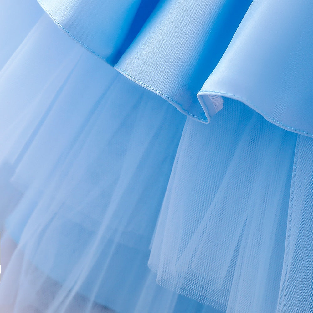 Ball Gown Princess Glitter Bow Dress