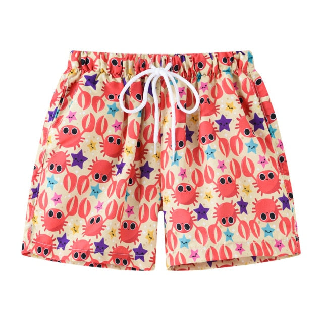 Beach Print Swimming Trunks