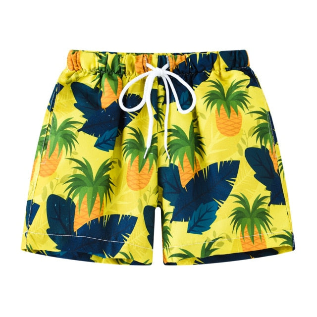 Beach Print Swimming Trunks