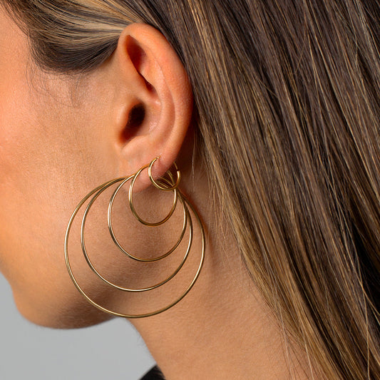 Thin Endless Hoop Earring By Adina Eden