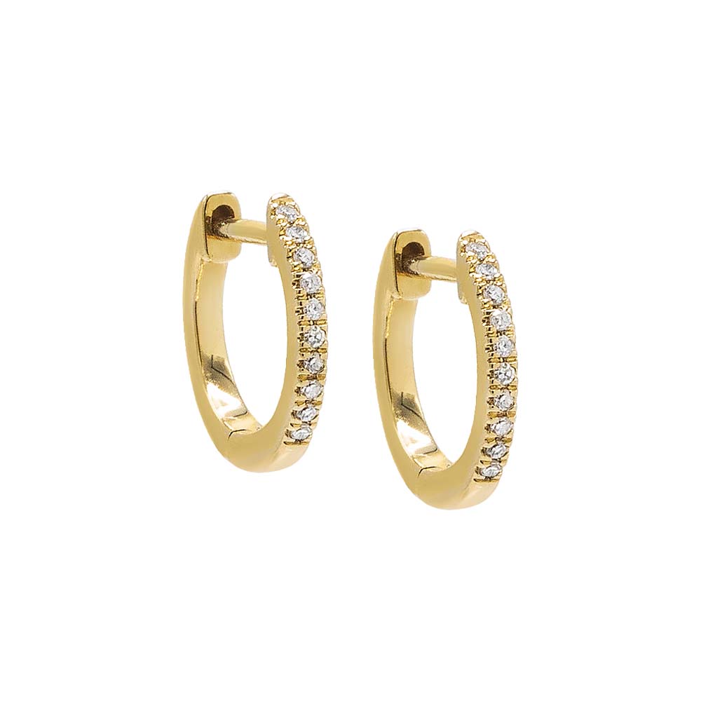 Diamond Huggie Earring 14K By Adina Eden