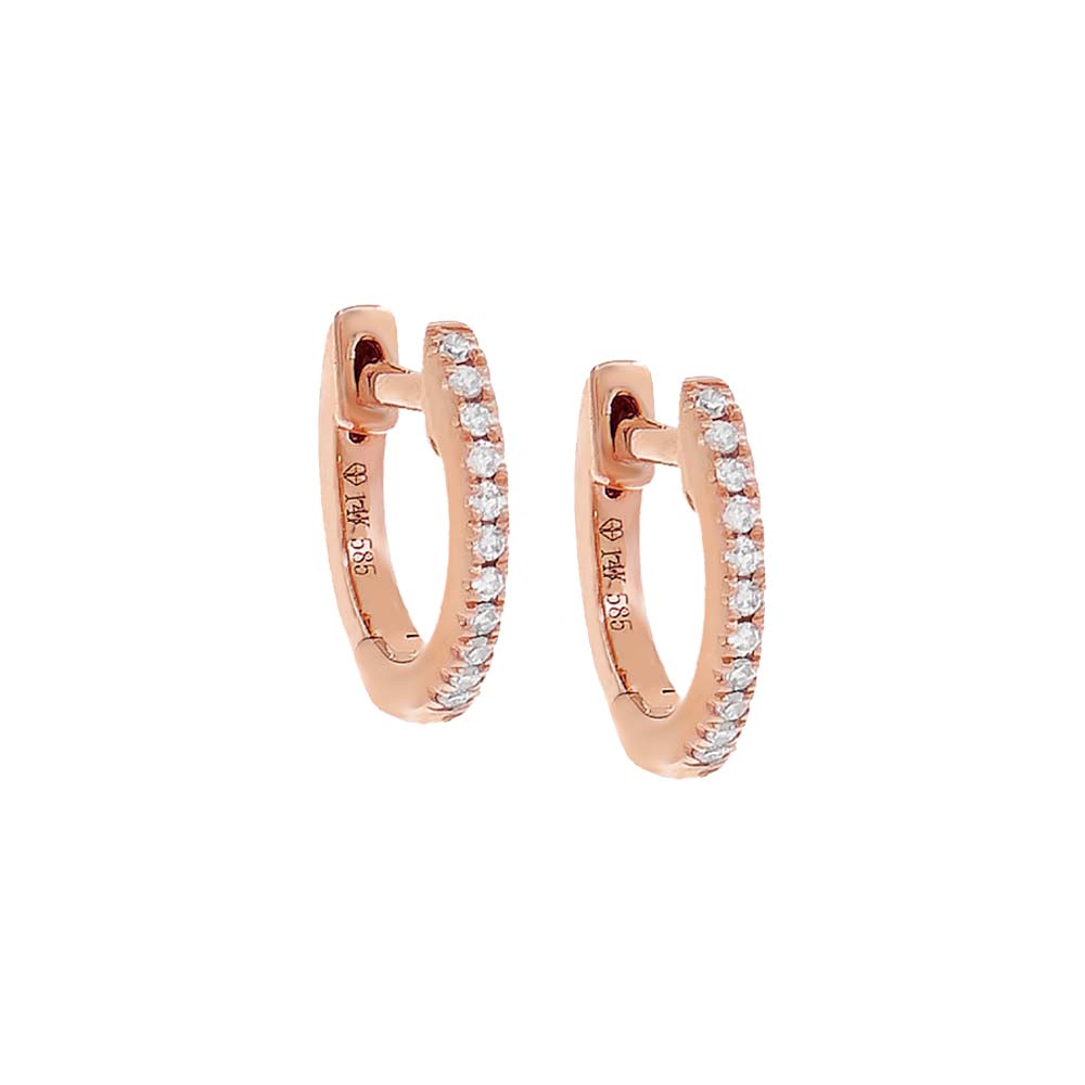 Diamond Huggie Earring 14K By Adina Eden