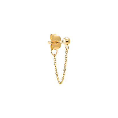 Front Back Chain Stud Earring 14K By Adina Eden