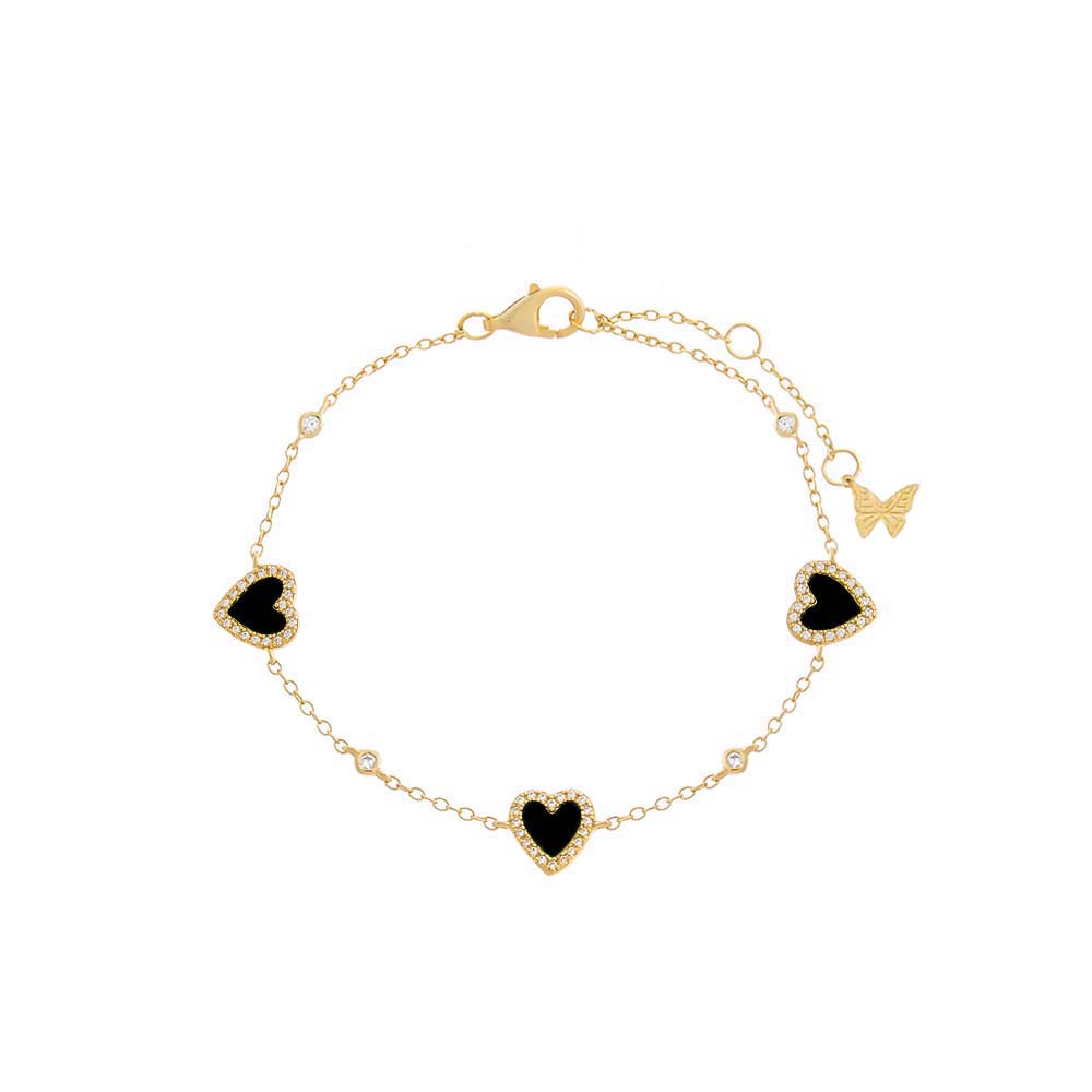 Pavé Multi Heart Stone Bracelet