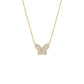 Large Pavé X Baguette Butterfly Necklace By Adina Eden