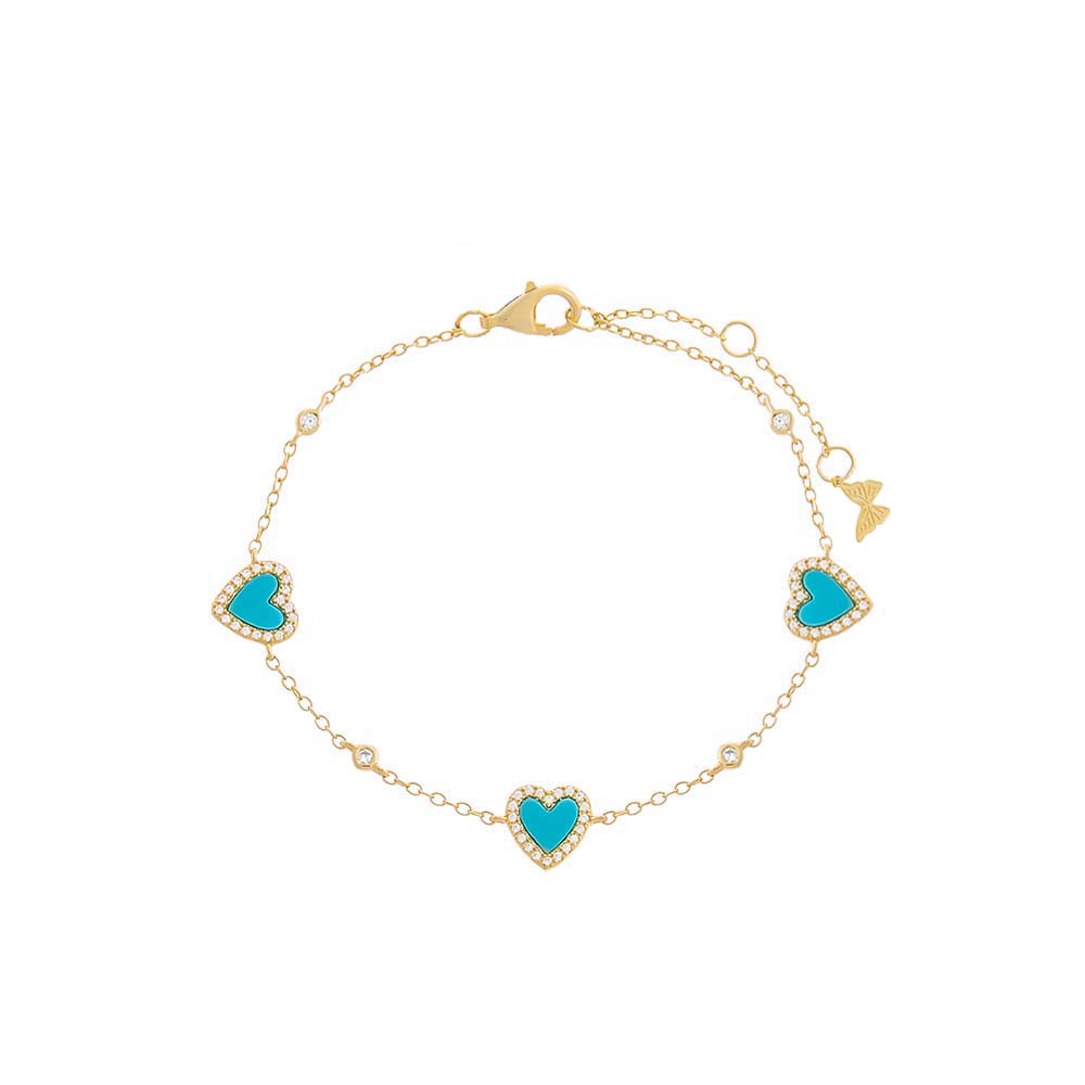 Pavé Multi Heart Stone Bracelet