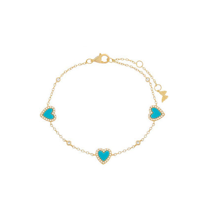 Pavé Multi Heart Stone Bracelet