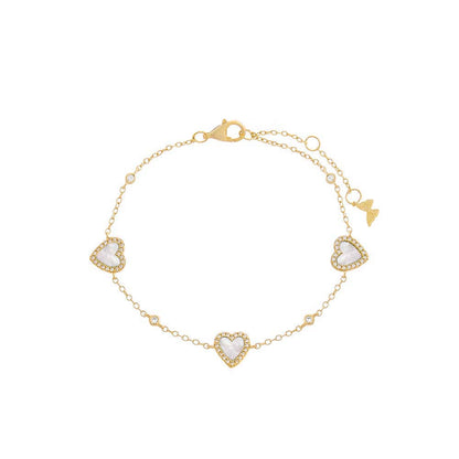 Pavé Multi Heart Stone Bracelet