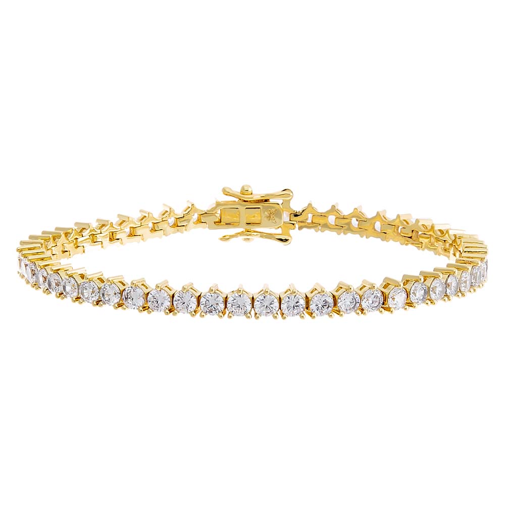 Thin Three Prong Tennis Bracelet By Adina Eden