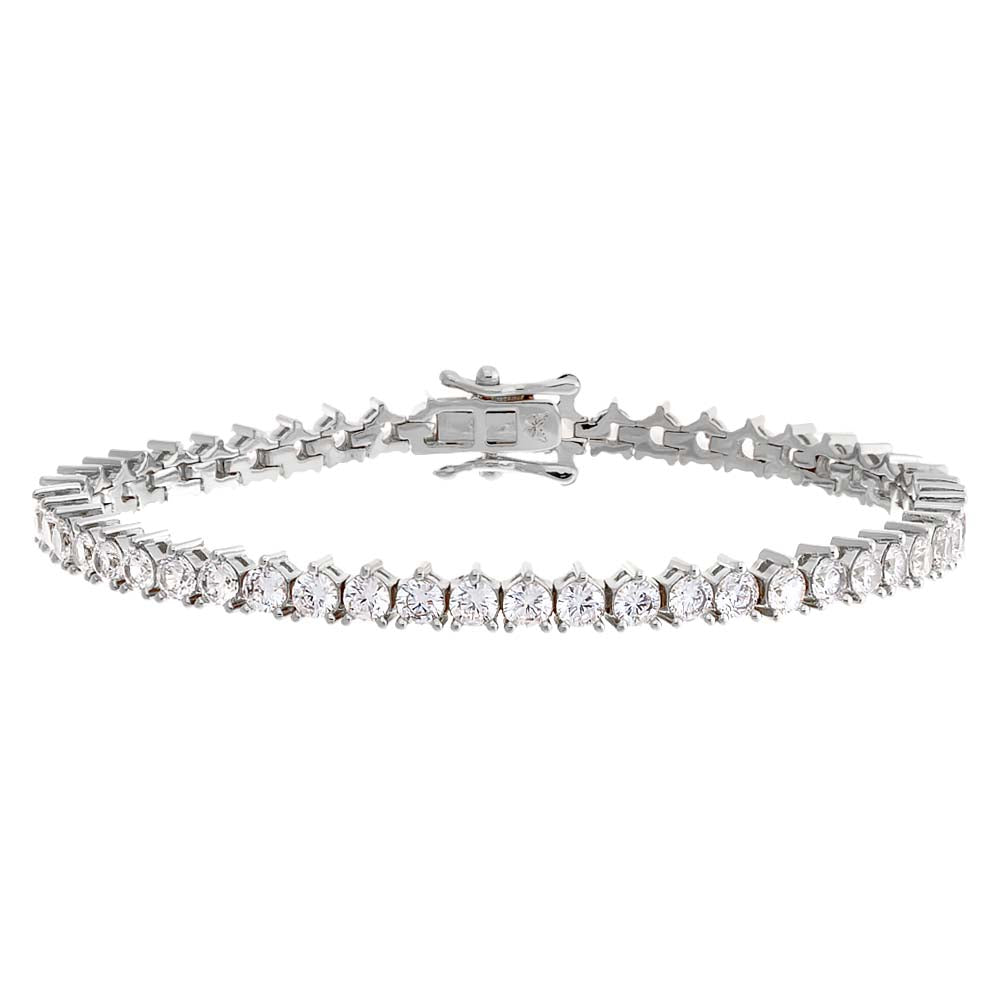 Thin Three Prong Tennis Bracelet By Adina Eden