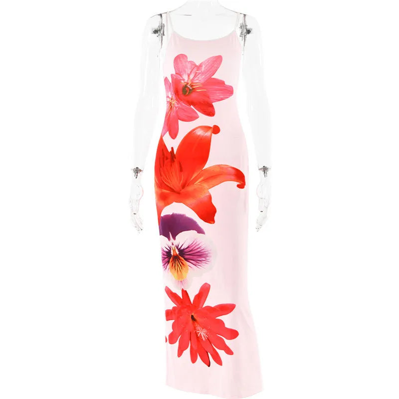 Floral Print Long Dress