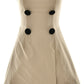 Strapless A-line Button Dress