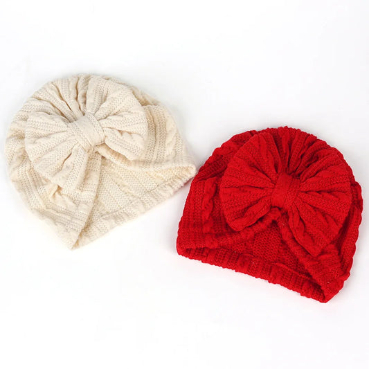 Bow Knitted Baby Turban