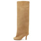 Round Toe High Heel Boots