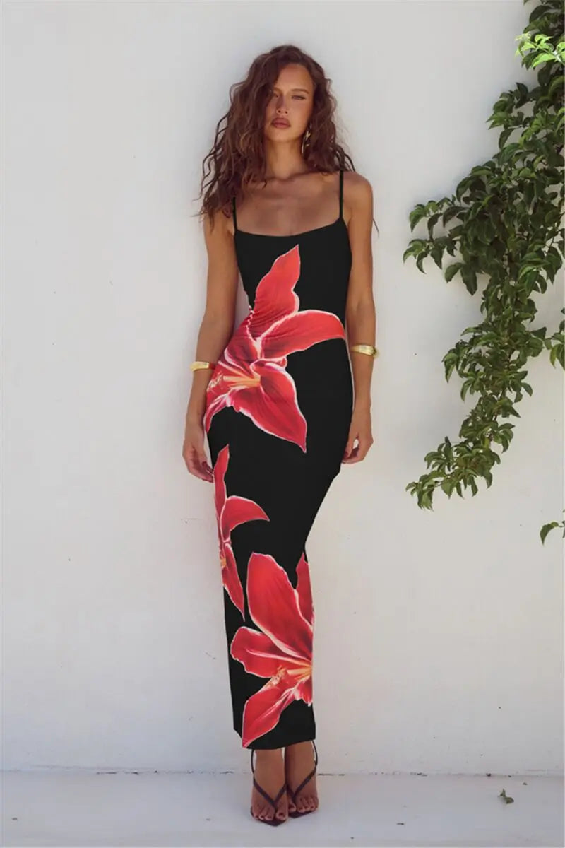 Floral Print Long Dress