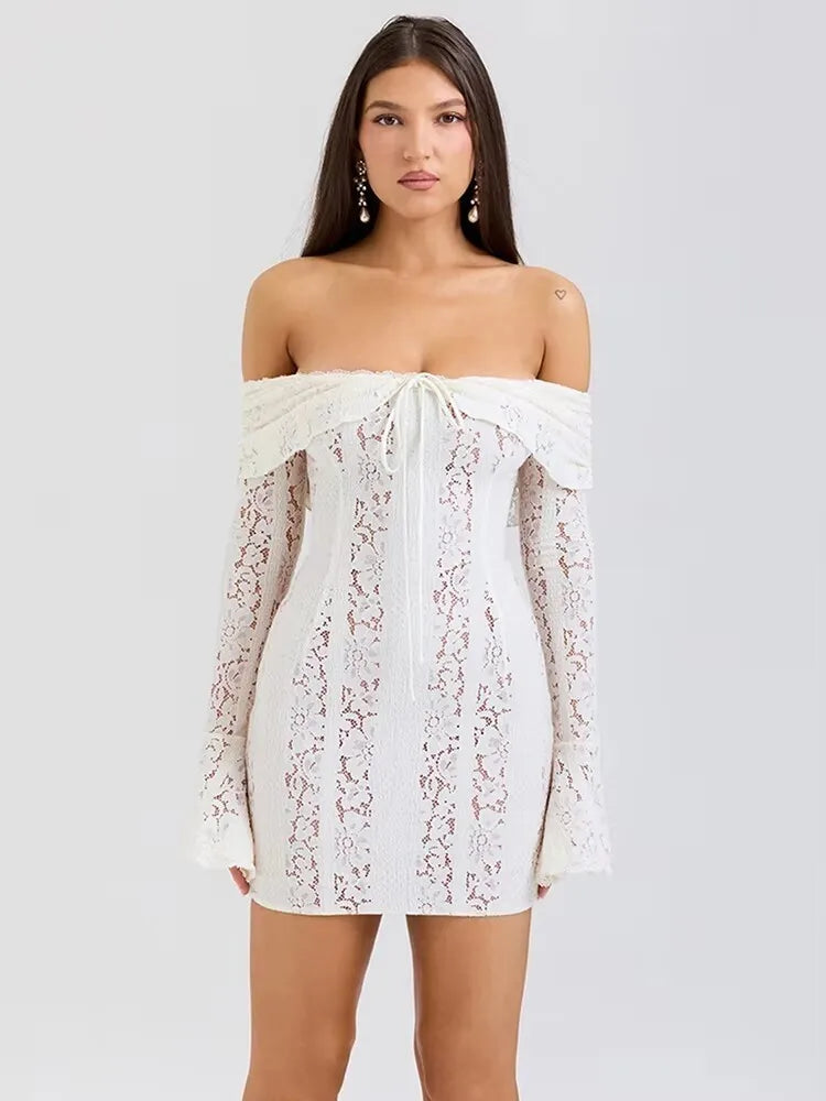 Lacey Off-shoulder Sexy Dress