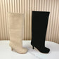 Round Toe High Heel Boots