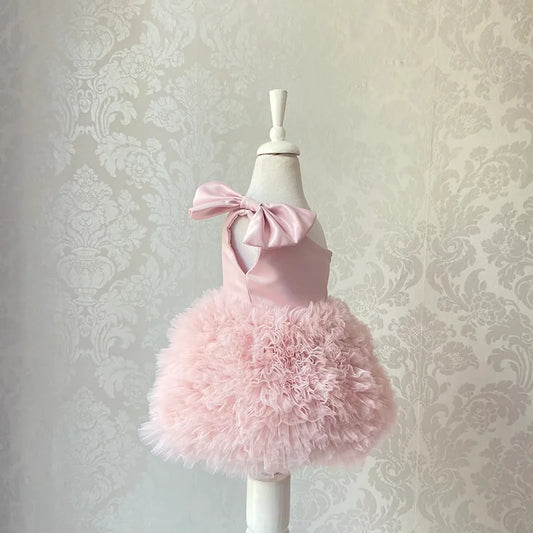 Off Shoulder Bow Layered Tutu Dress