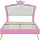 Princess Bed Twin Upholstered Bed with LED