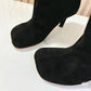 Round Toe High Heel Boots