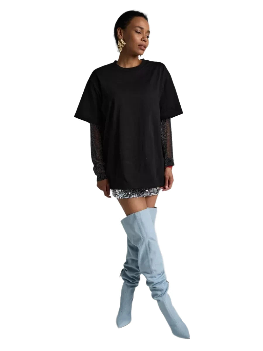 Oversized Bright Silk LS Tee