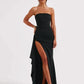 Strapless High Split Maxi Dress