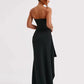 Strapless High Split Maxi Dress