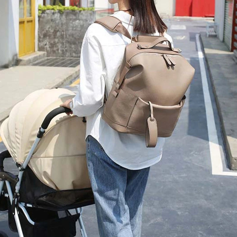 Multifunction Leather Diaper Bag