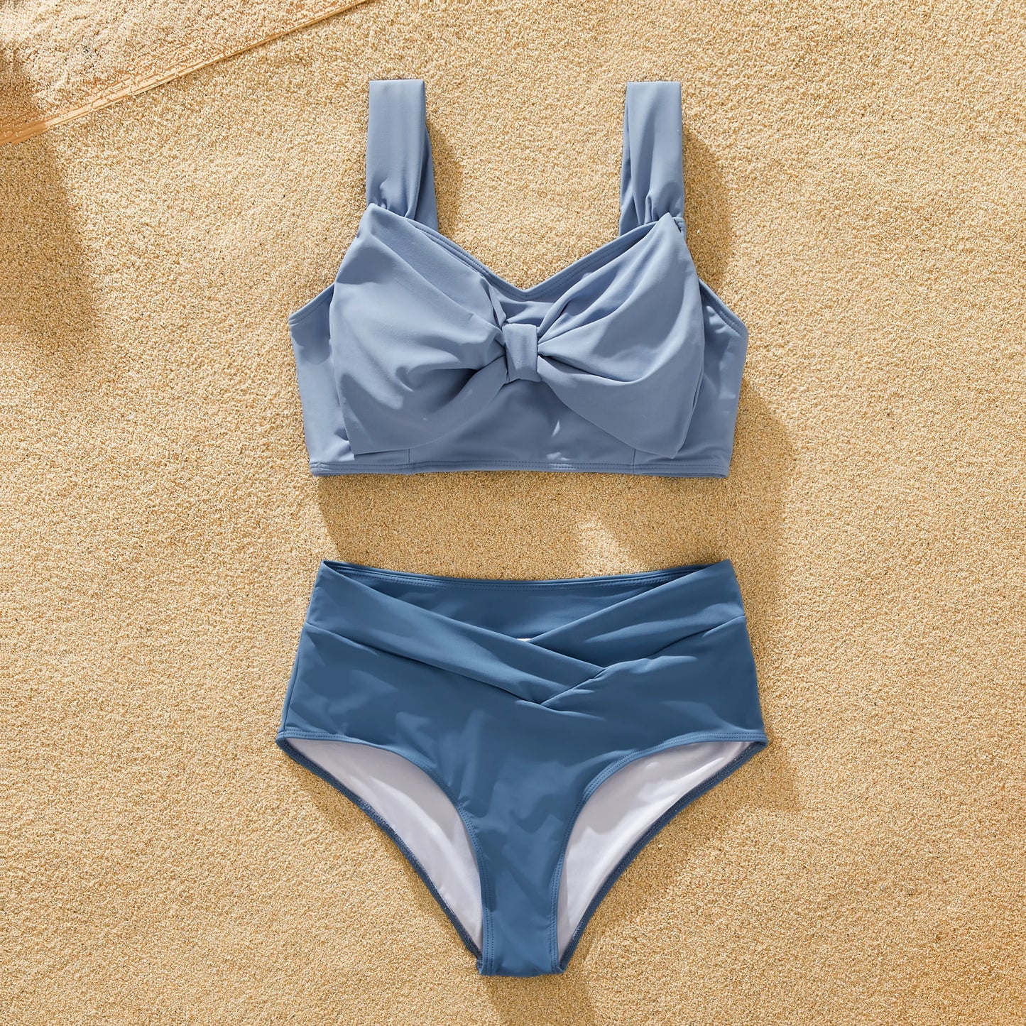 Family Matching Color Block Swimwear