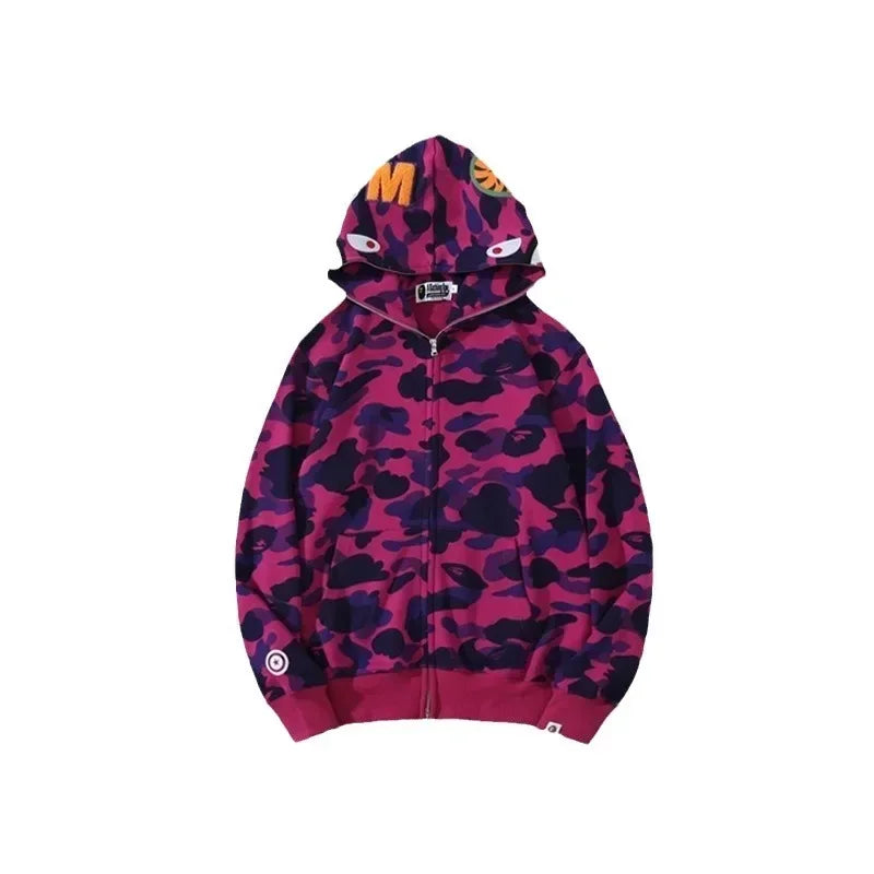 Cotton Camo Zippered Hoodie