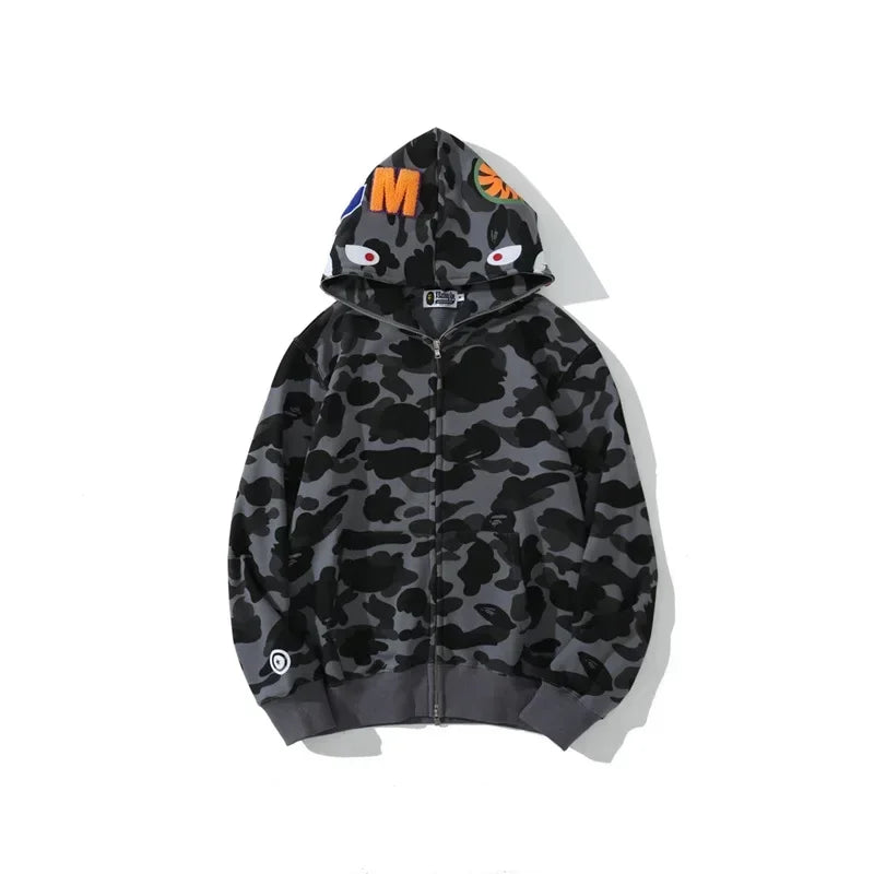 Cotton Camo Zippered Hoodie