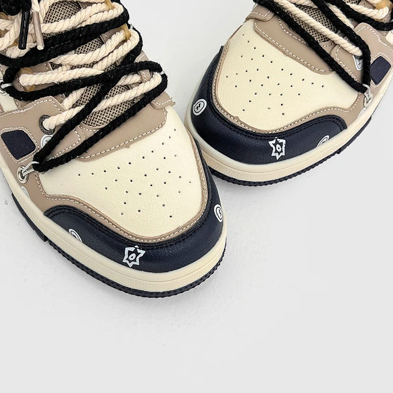 Designer Laced-Up Sneaker
