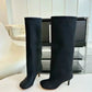 Round Toe High Heel Boots