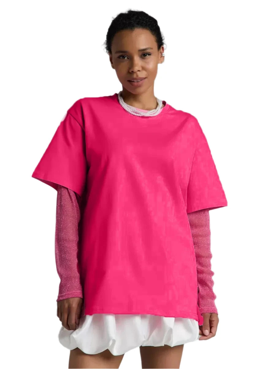 Oversized Bright Silk LS Tee