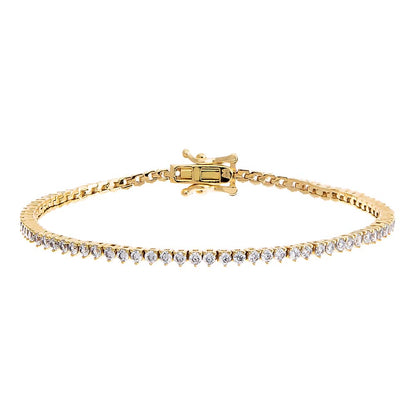 Thin Three Prong Tennis Bracelet By Adina Eden