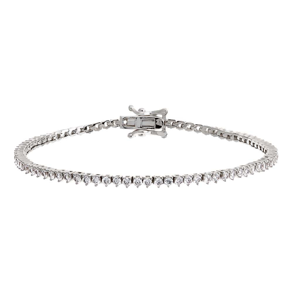 Thin Three Prong Tennis Bracelet By Adina Eden