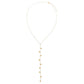 Solid Puffy Hearts Lariat Necklace 14K By Adina Eden