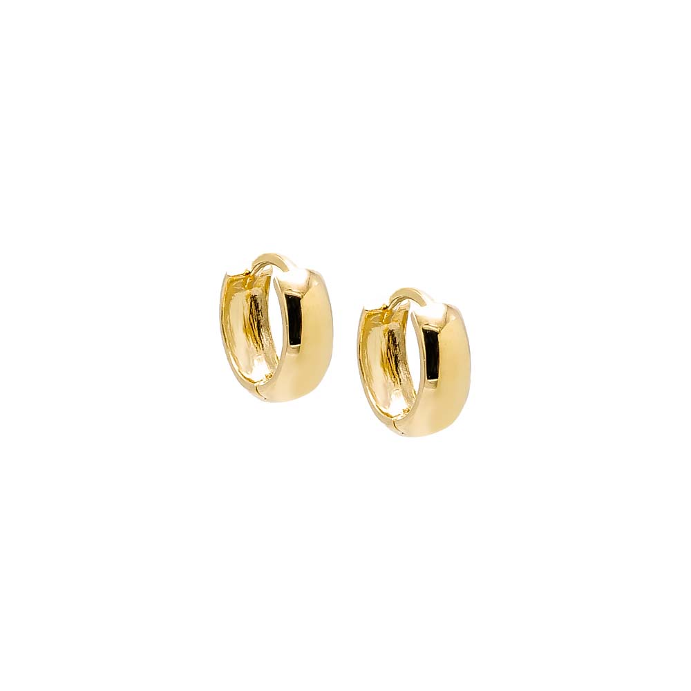 Wide Solid Cartilage Earring 14K