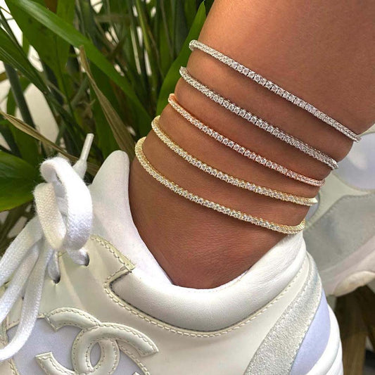 Thin Tennis Anklet