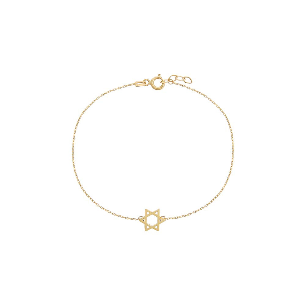 Mini Solid Star Of David Bracelet 14K By Adina Eden